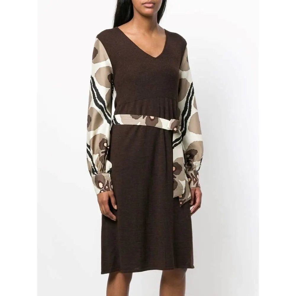 Hermès Brown Wool Dress - 2000s Brown Wool Good - Inside View