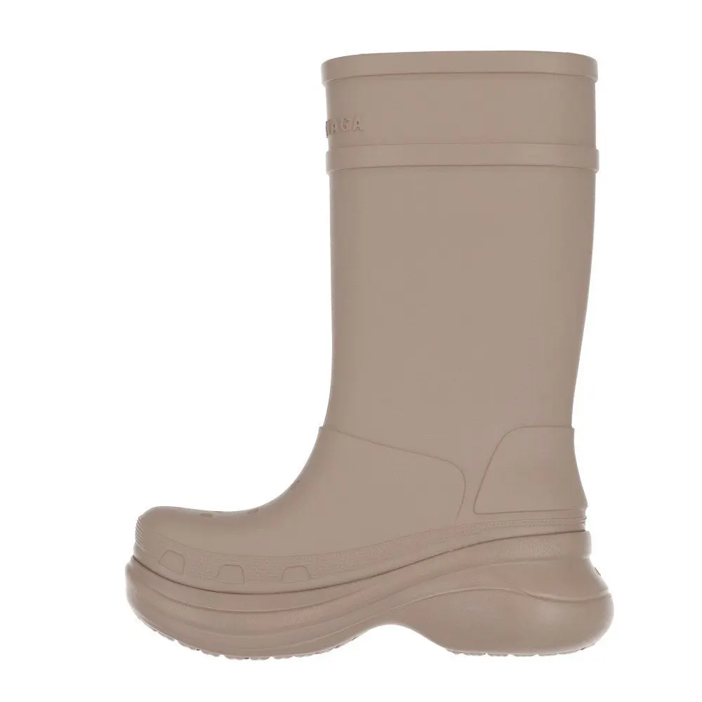 Balenciaga x Crocs Taupe Rubber Boots - 2020s Red Good - Inside View