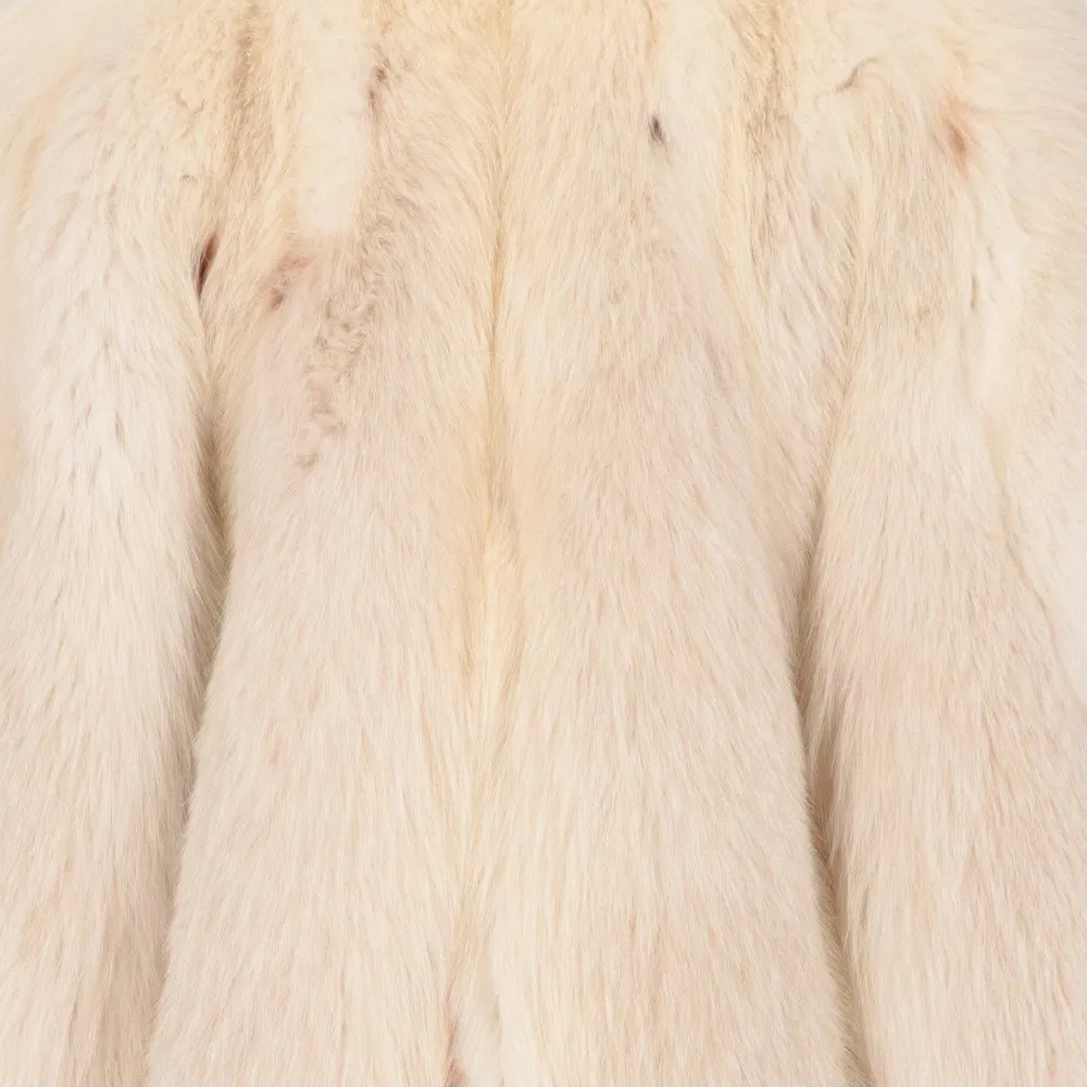 Christian Dior White Fox Fur Coat - '80s White Good - Box View