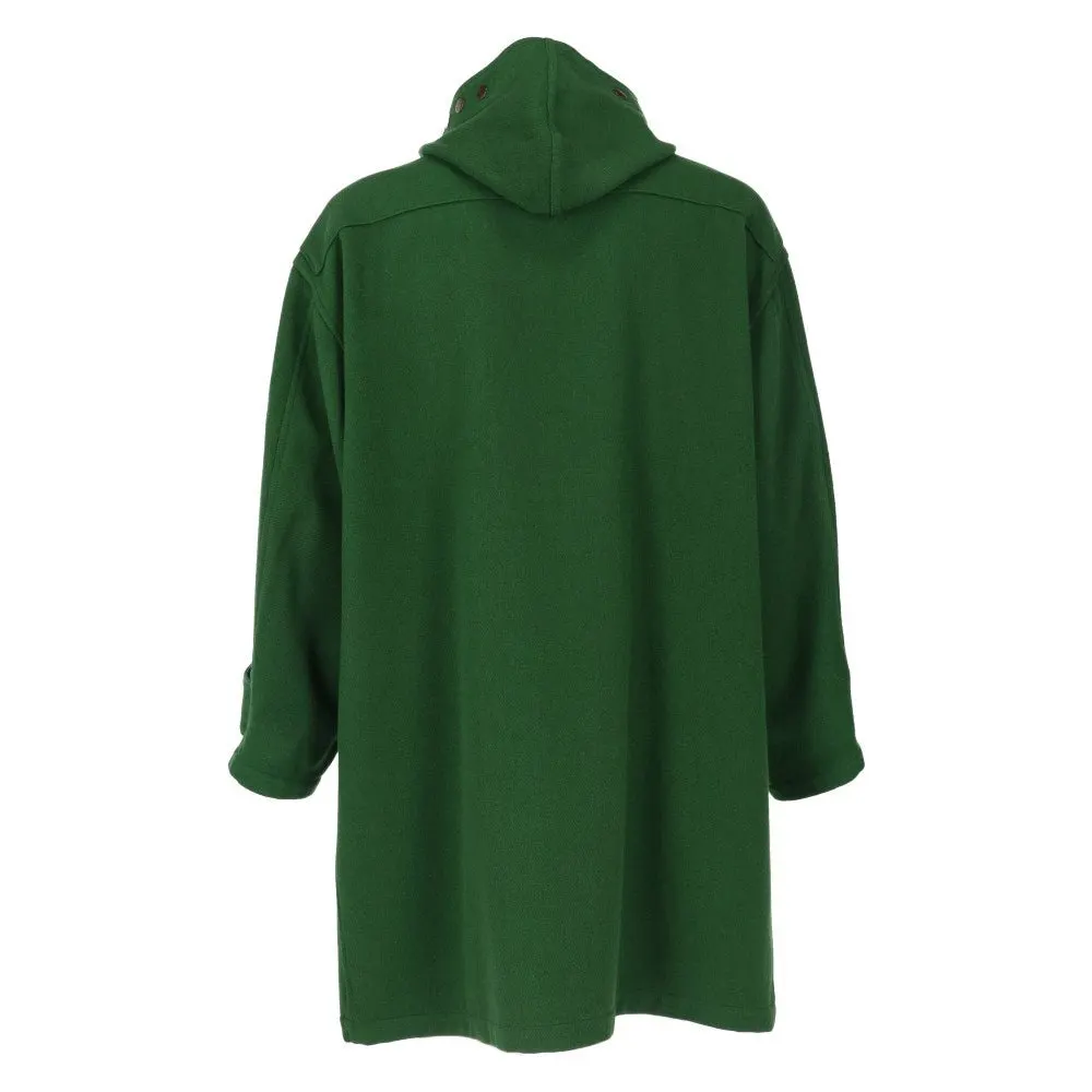 C.P. Company Green Wool Hooded Coat - '90s Green Wool Good - Back View
