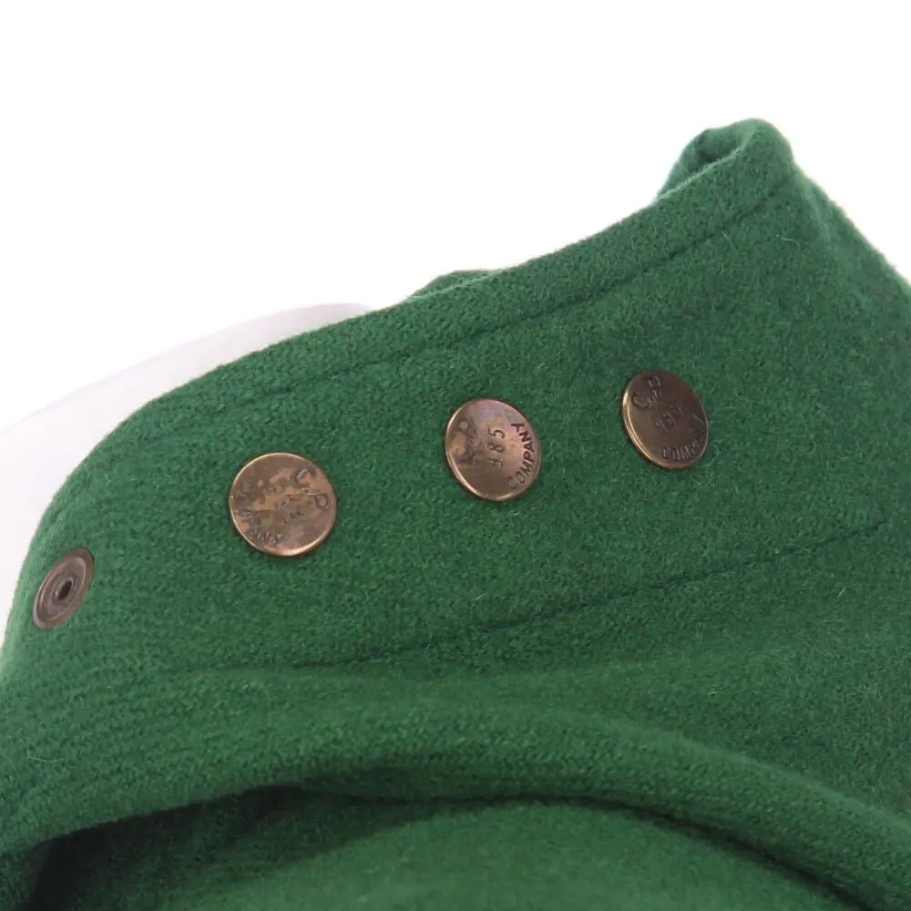 C.P. Company Green Wool Hooded Coat - '90s Green Wool Good - Model View