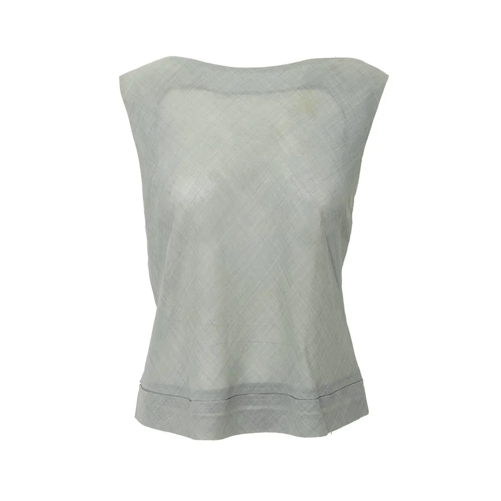 Alberta Ferretti Top and Skirt Set - '10s Grey Wool Good - Back View
