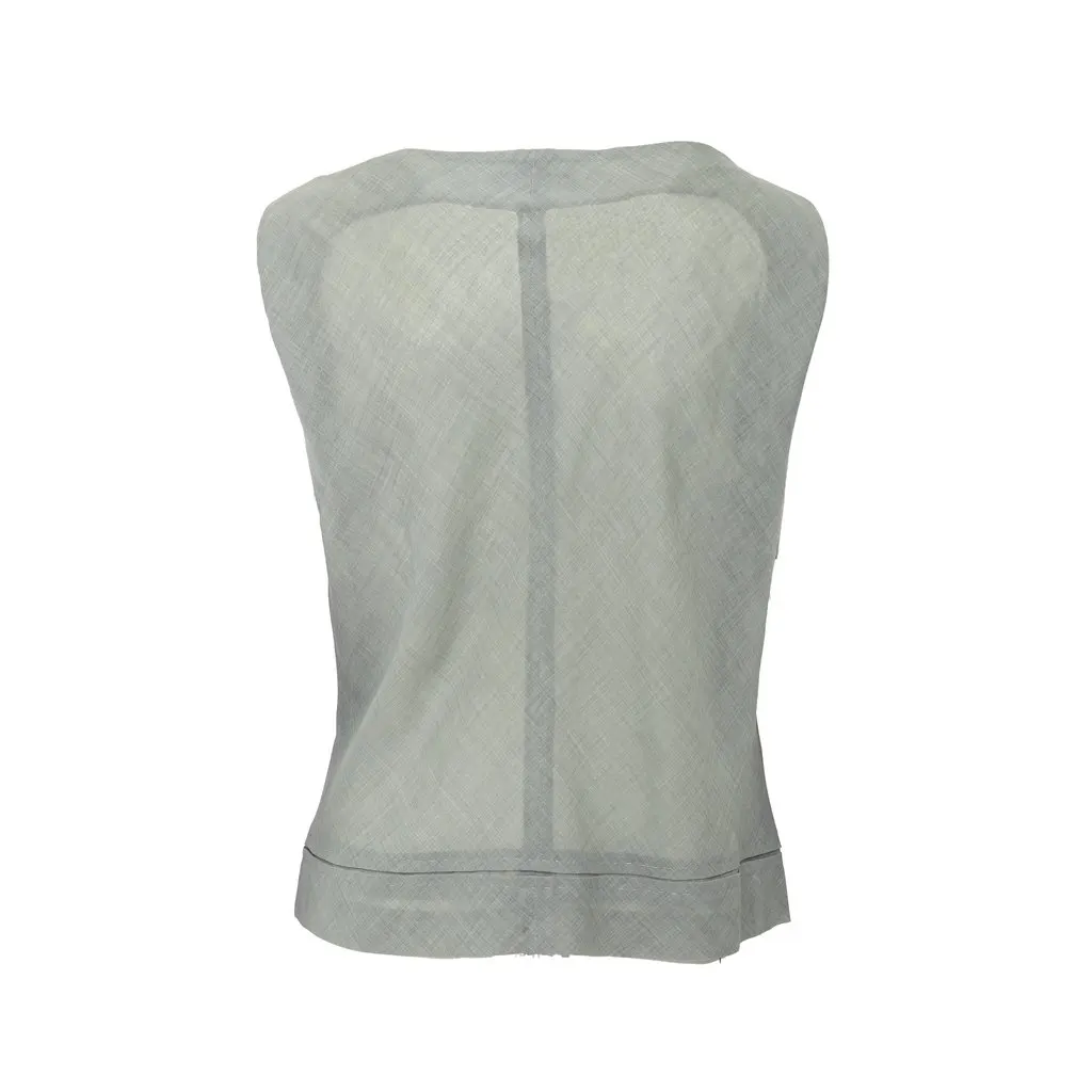 Alberta Ferretti Top and Skirt Set - '10s Grey Wool Good - Inside View