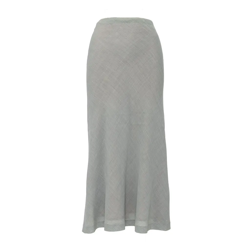 Alberta Ferretti Top and Skirt Set - '10s Grey Wool Good - Model View