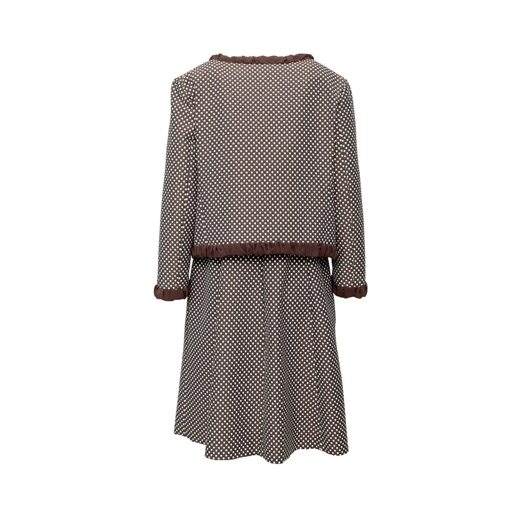 Moschino Checkered Dress and Jacket Set - '10s Red Good - Back View