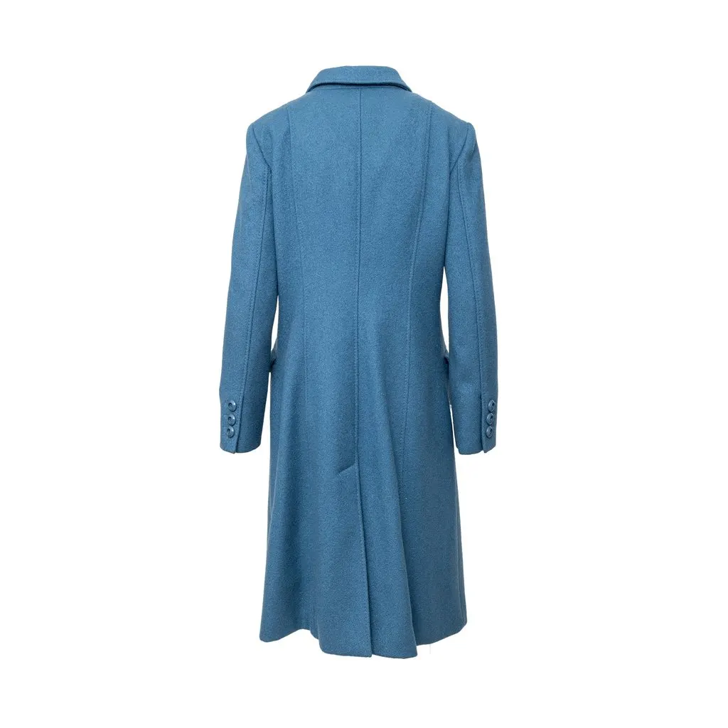 Moschino Cheap and Chic Wool Coat - '10s MultiColor Wool Good - Back View