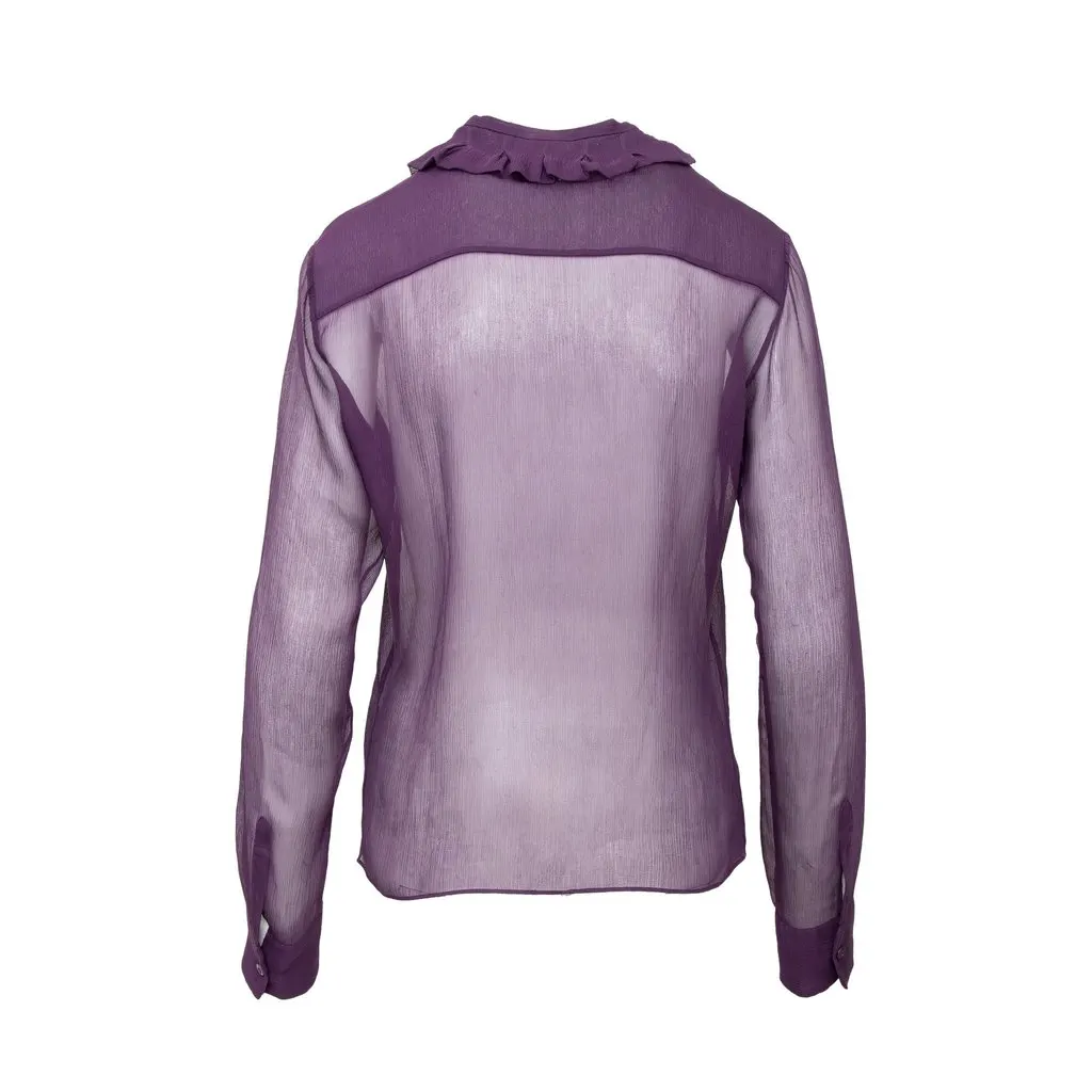 Moschino Cheap and Chic Shirt with Camisole - '10s Purple Silk Good - Box View