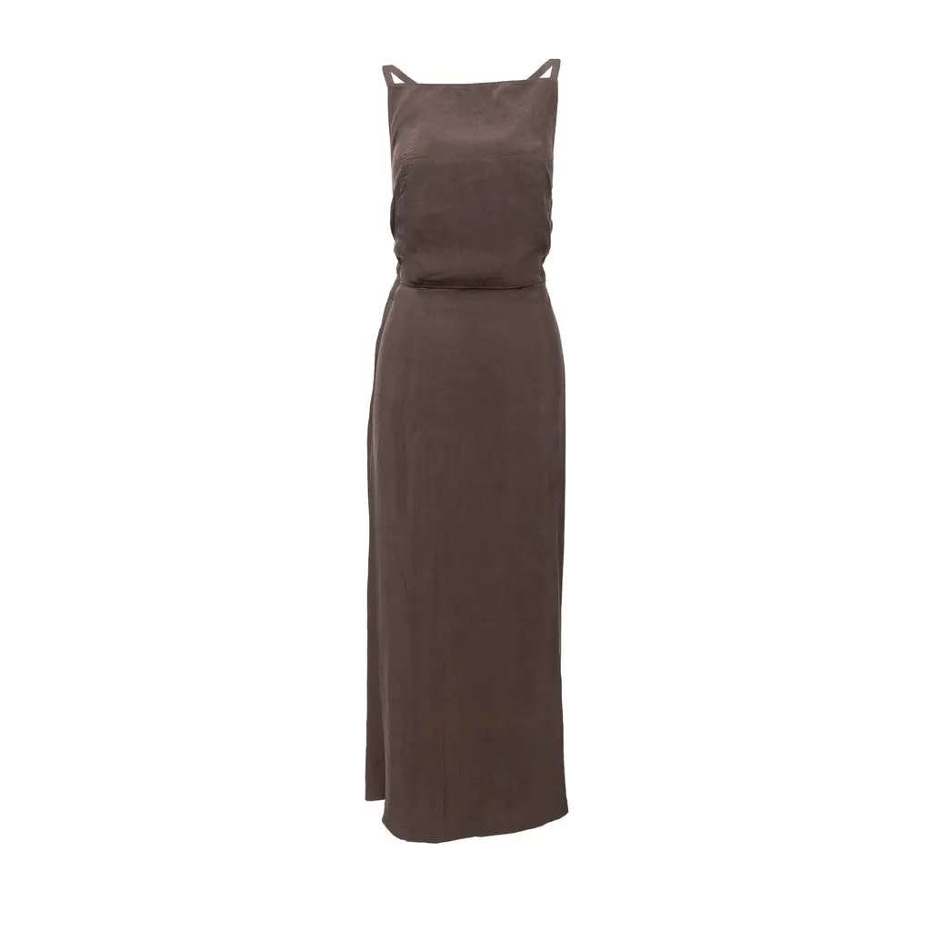 Jean Paul Gaultier Classique Rayon Dress - '10s Brown Good - Front View