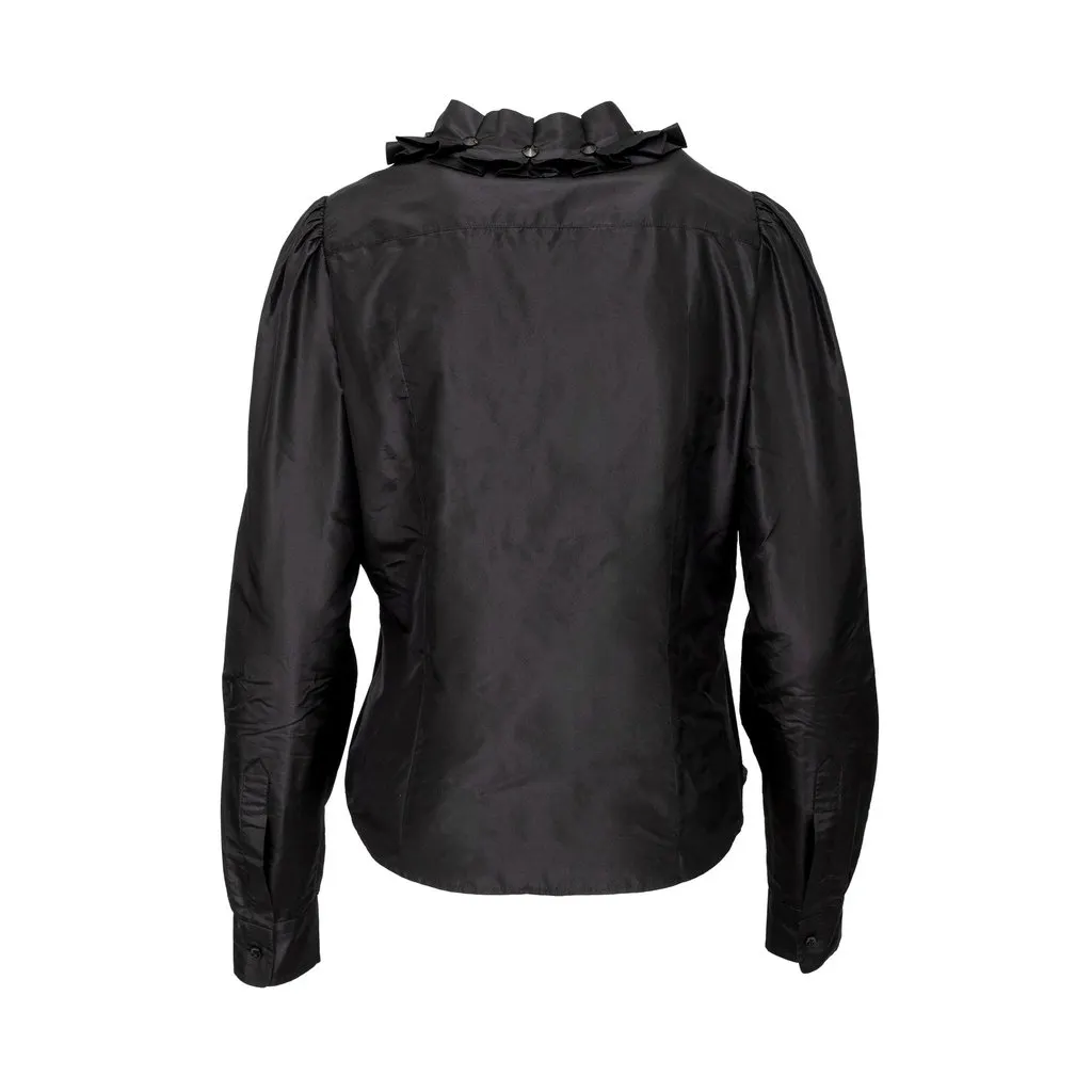 Moschino Silk Shirt - '10s Black Silk Good - Inside View