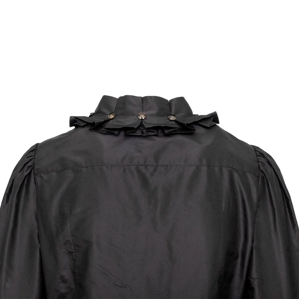 Moschino Silk Shirt - '10s Black Silk Good - Model View