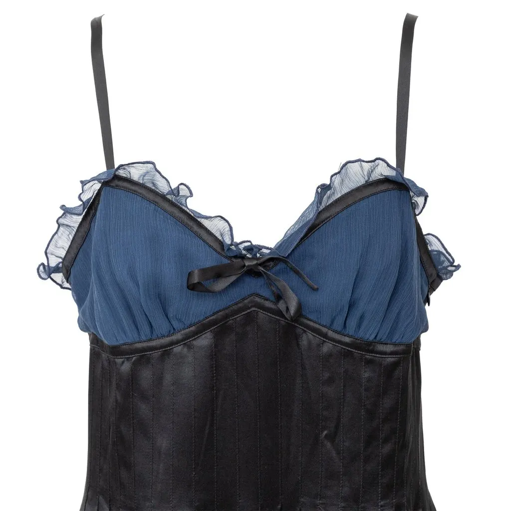 Moschino Cheap and Chic Silk Dress - '10s Black Silk Good - Inside View
