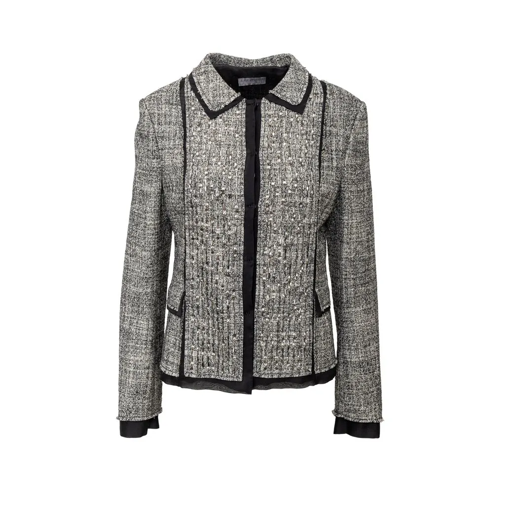 Alberta Ferretti Jacket and Skirt Set - '10s Black Wool Good - Inside View