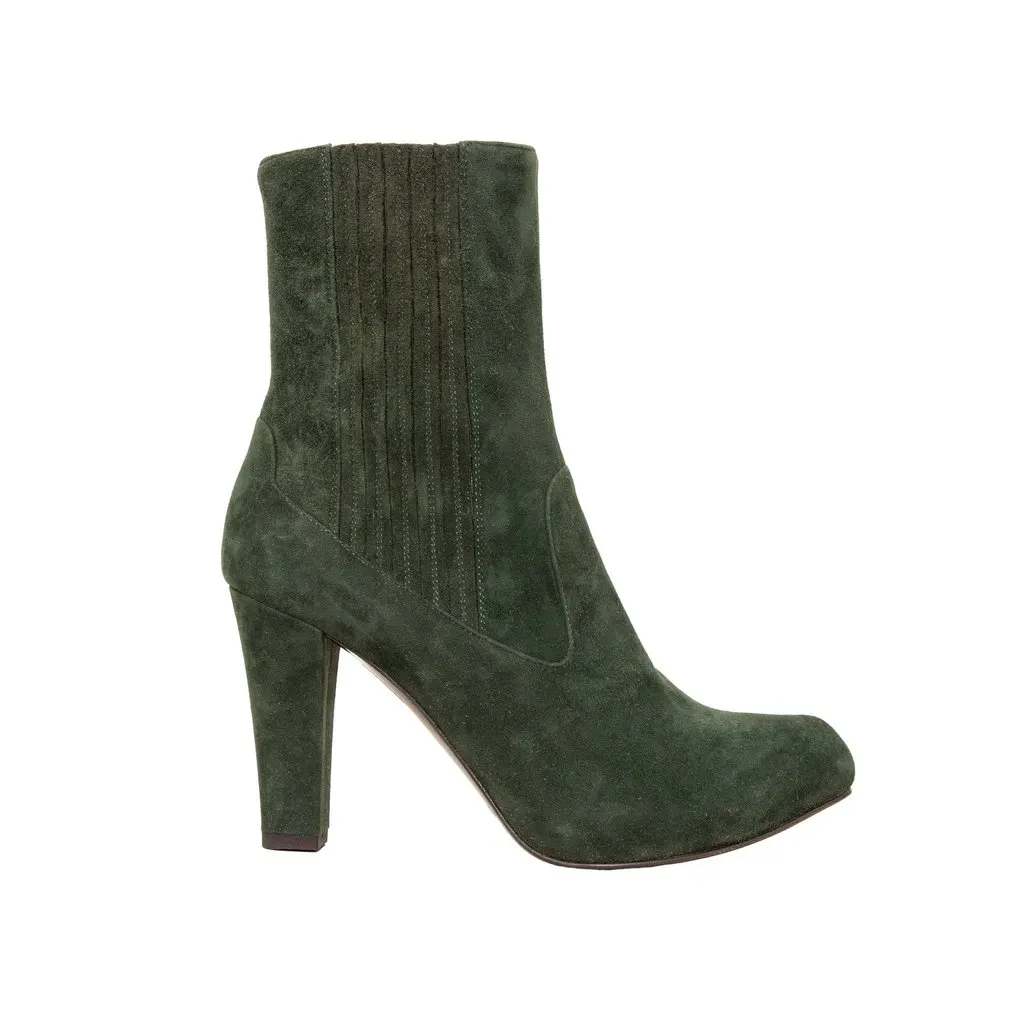 Unsigned Fratelli Rossetti Suede Ankle Boots - '10s Red Suede Good - Front View