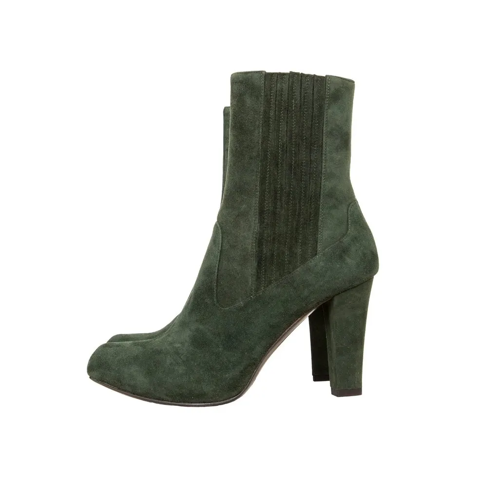 Unsigned Fratelli Rossetti Suede Ankle Boots - '10s Red Suede Good - Box View