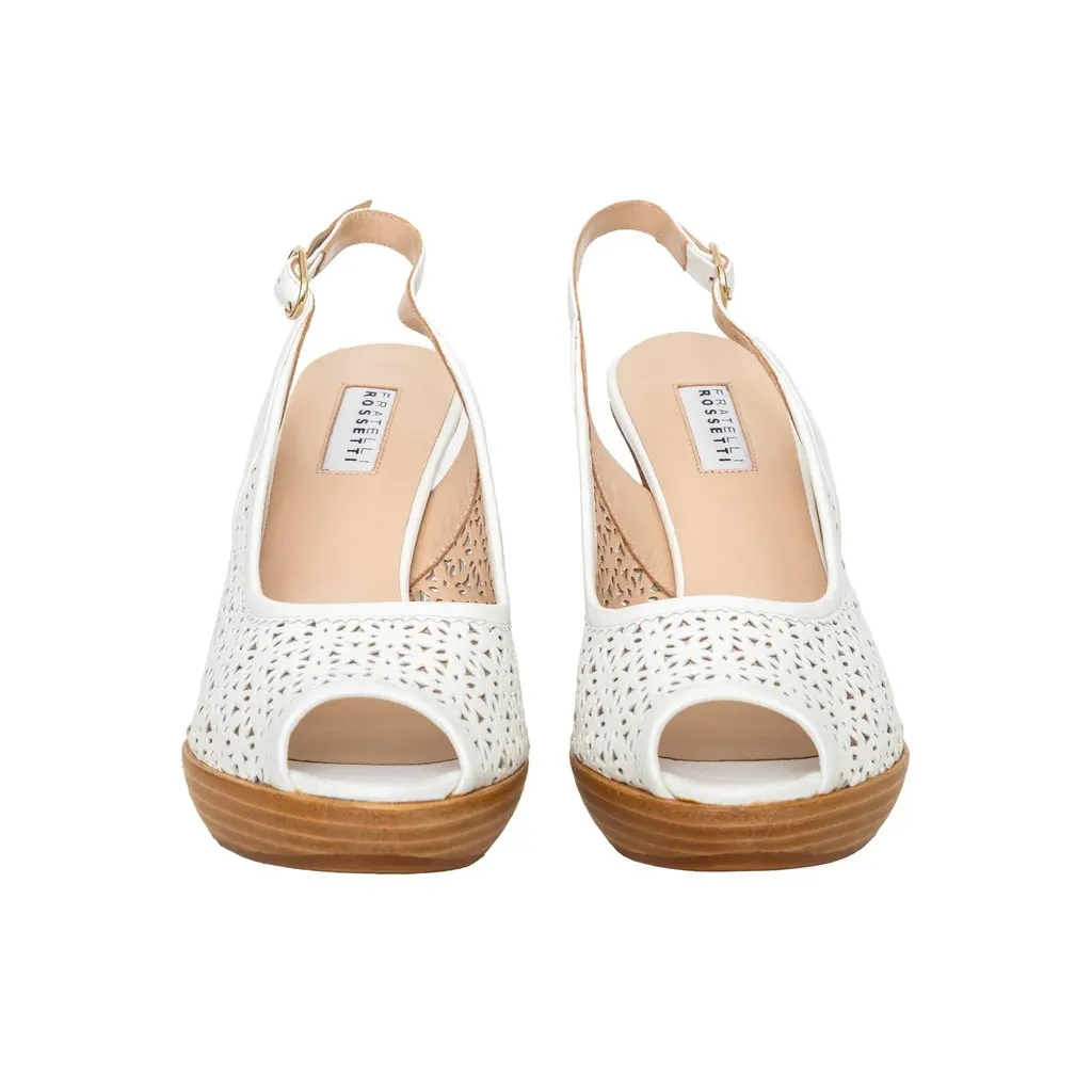 Unsigned Fratelli Rossetti Perforated Leather Heel Sandals - '10s Brown Leather Good - Inside View
