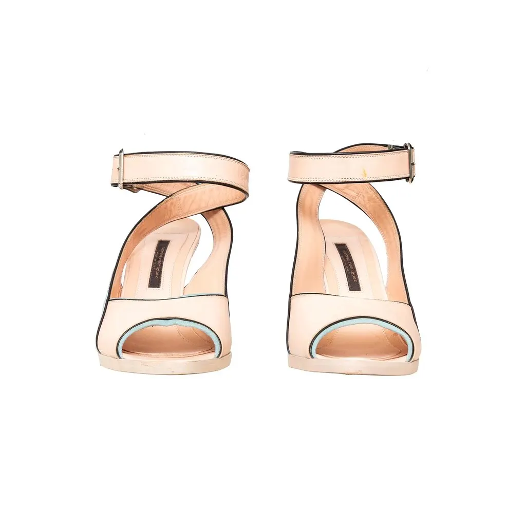 Narciso Rodriguez Colorblock Heels - '10s Beige Good - Back View