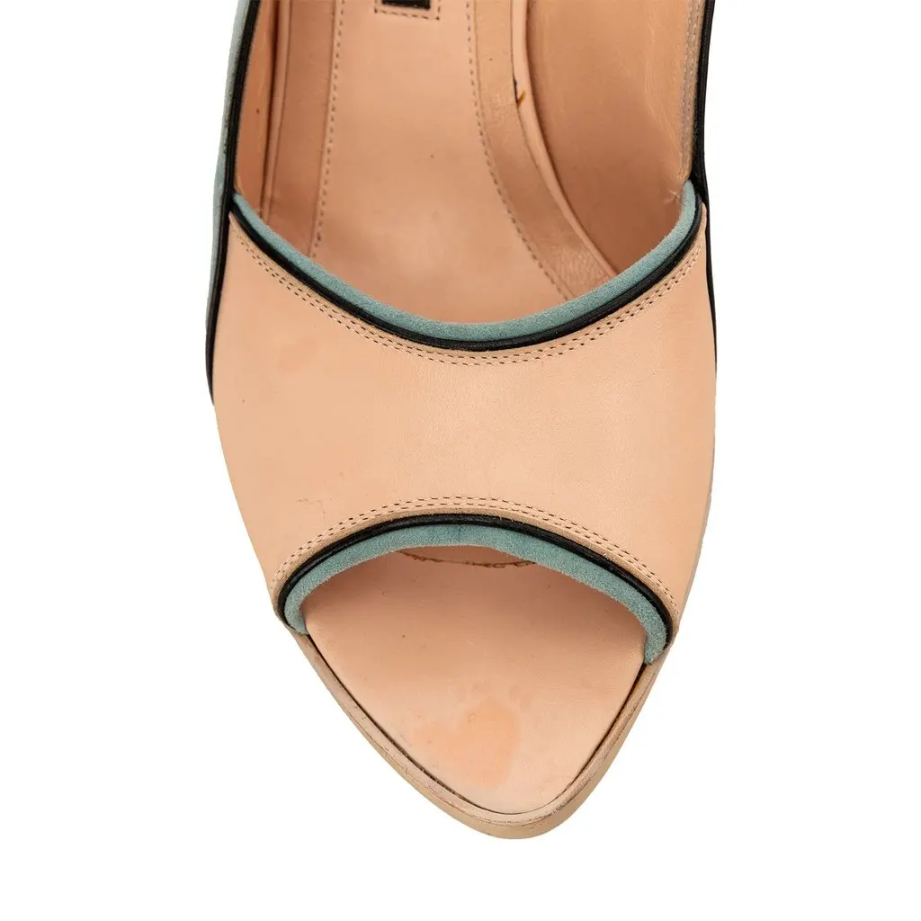 Narciso Rodriguez Colorblock Heels - '10s Beige Good - Inside View