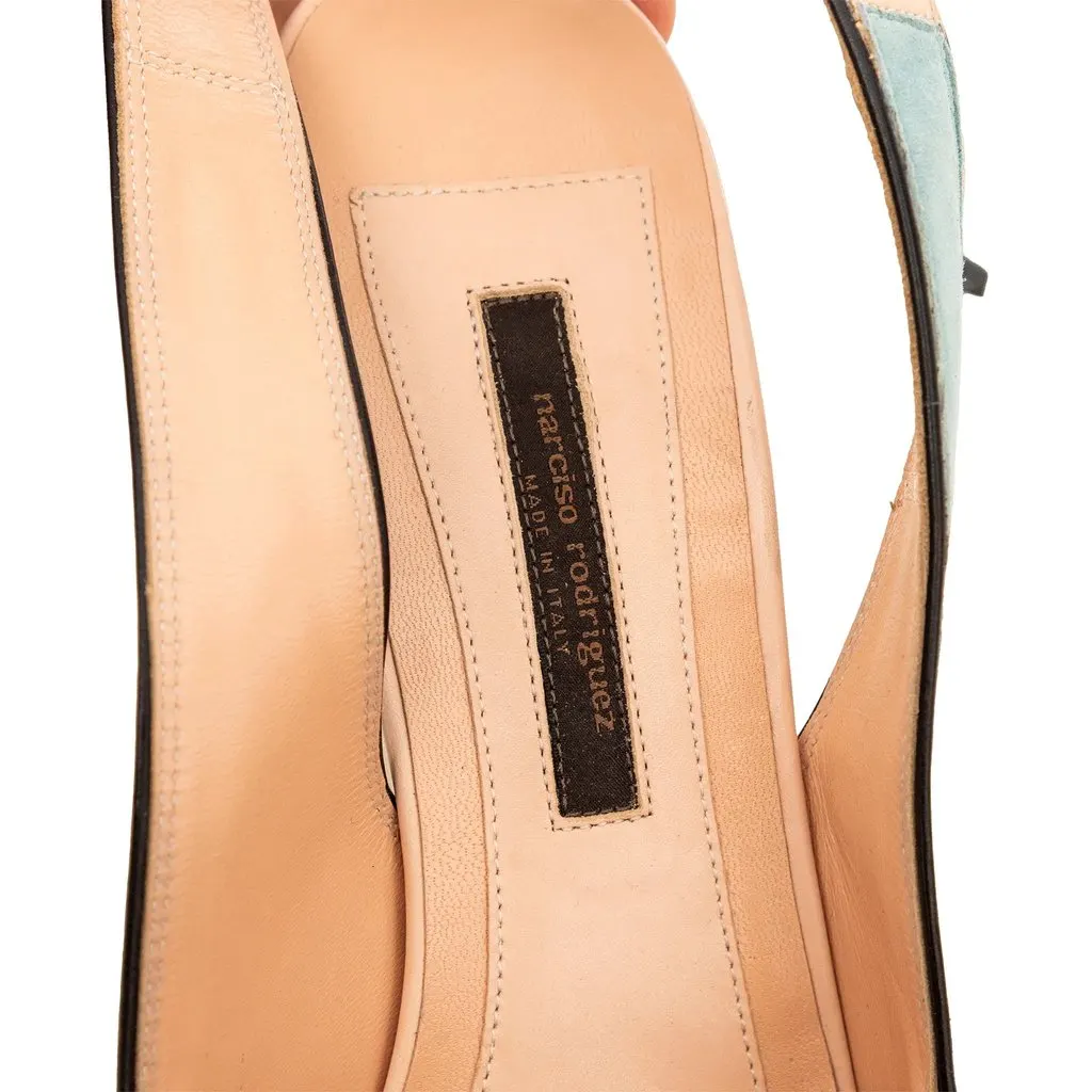 Narciso Rodriguez Colorblock Heels - '10s Beige Good - Model View