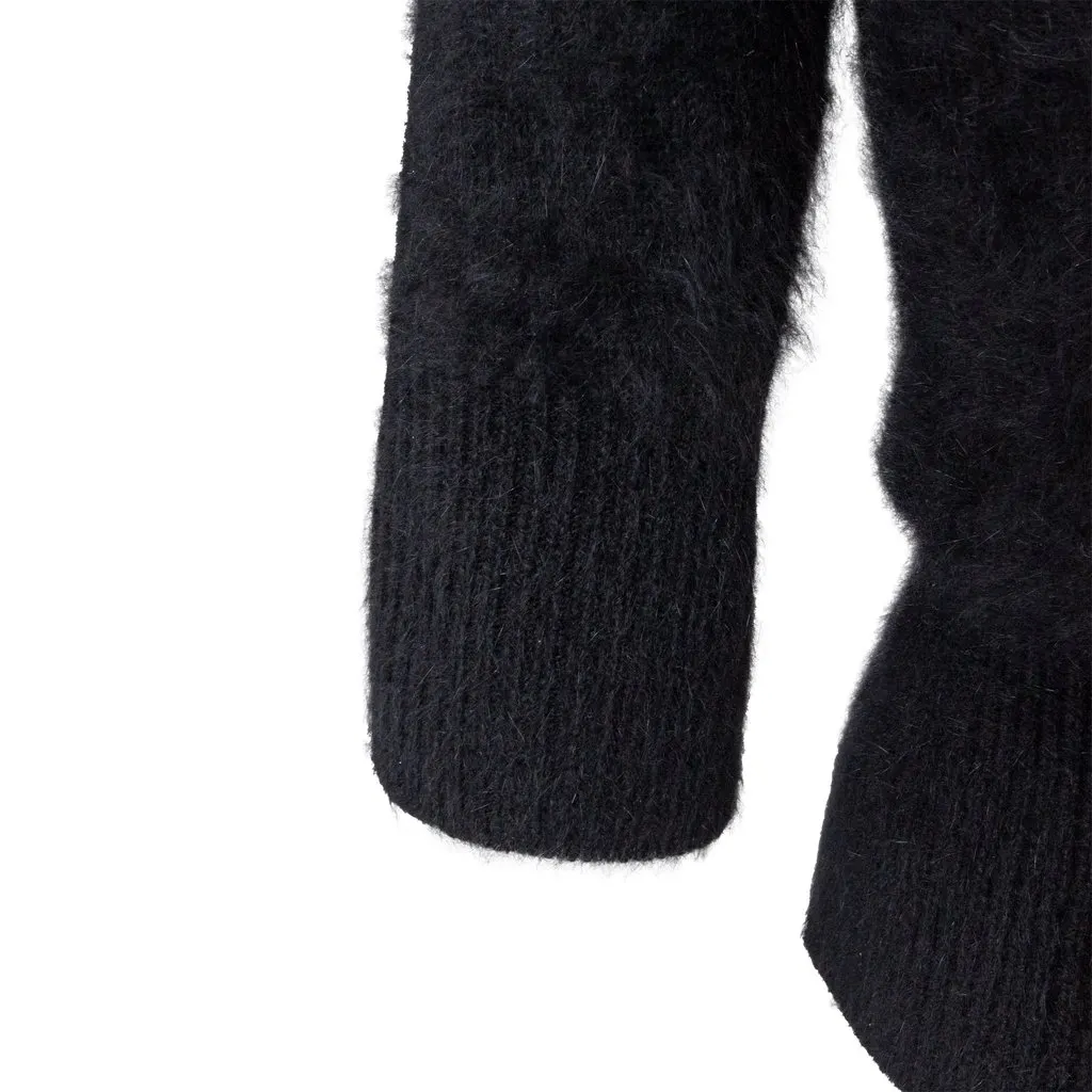 Roberto Cavalli Short Wool Top - '10s Black Wool Good - Box View