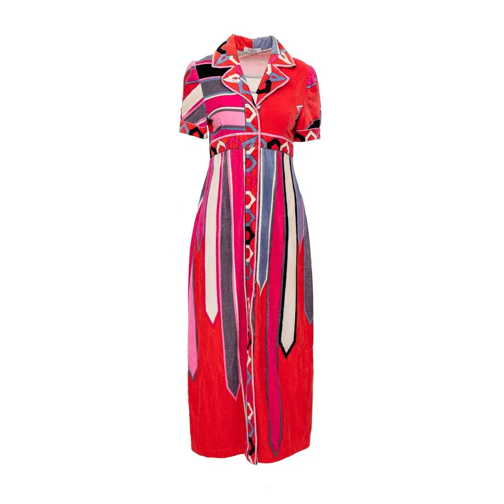 Emilio Pucci Velvet Dress - '90s Red Velvet Good - Front View