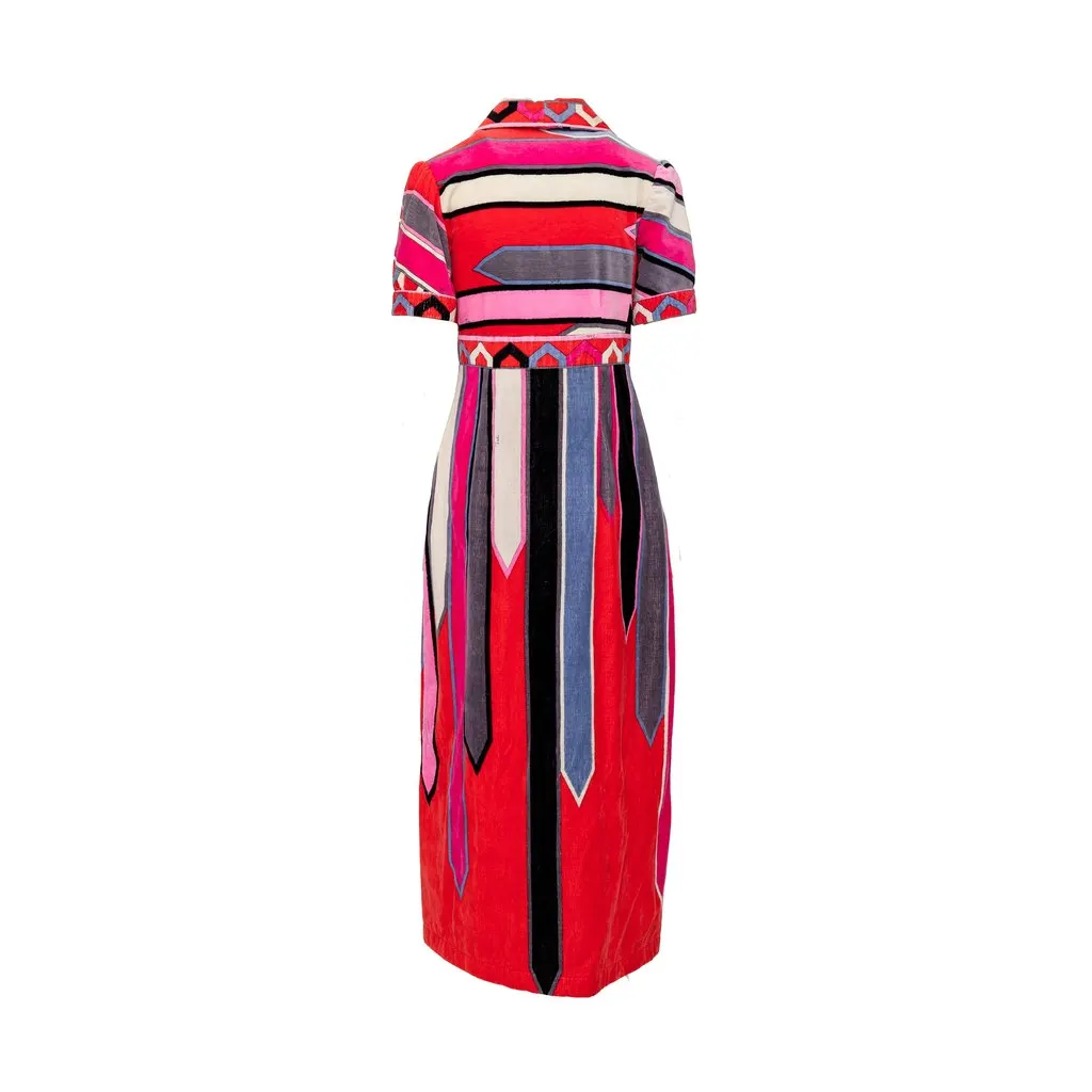 Emilio Pucci Velvet Dress - '90s Red Velvet Good - Back View