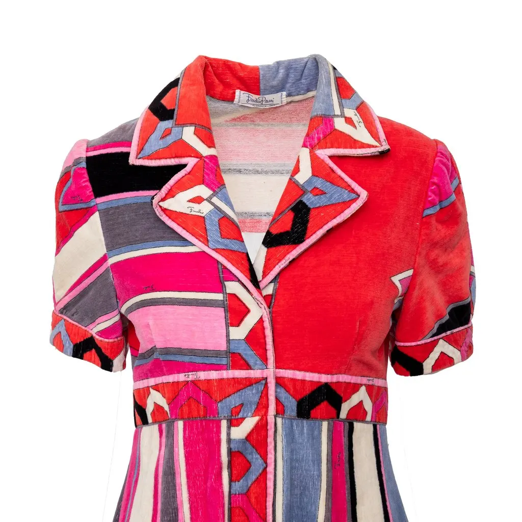 Emilio Pucci Velvet Dress - '90s Red Velvet Good - Inside View
