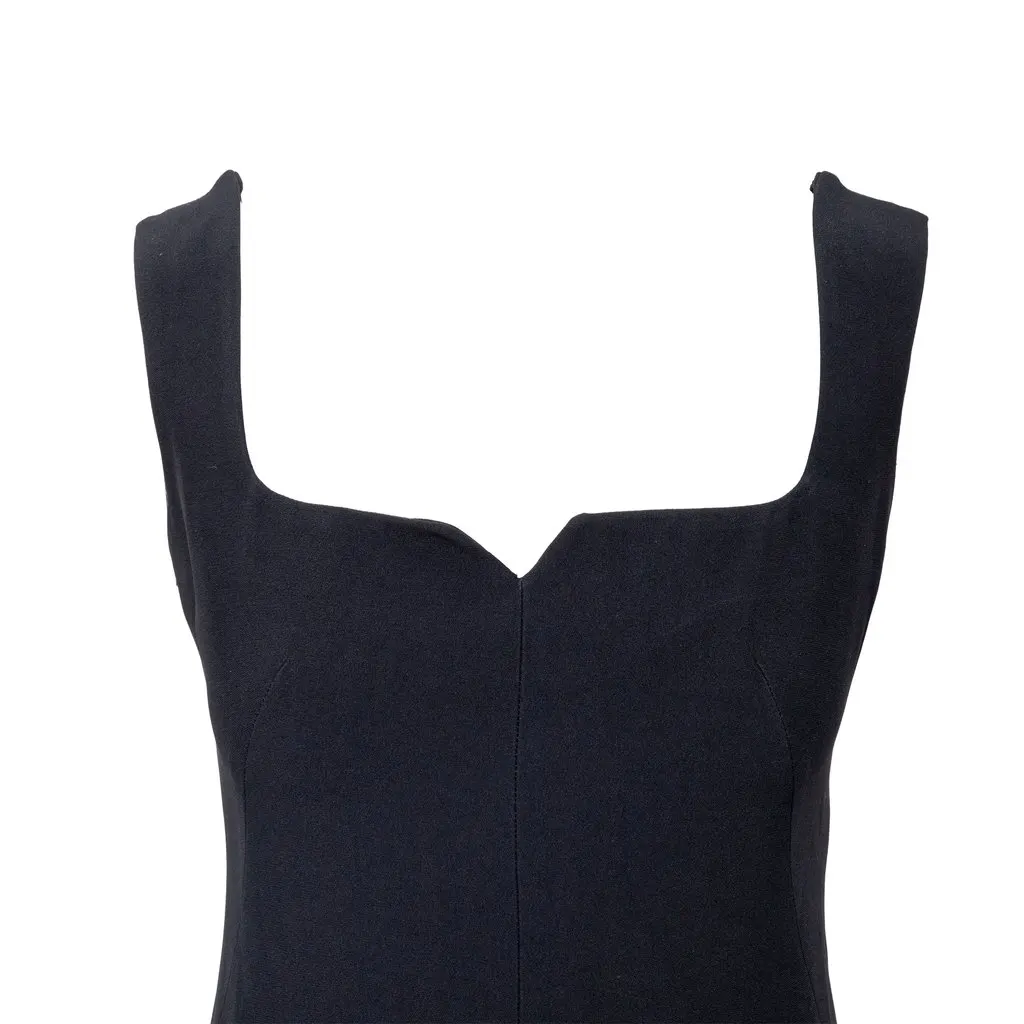 Alexander McQueen Mini Dress - '10s Black Silk Good - Inside View