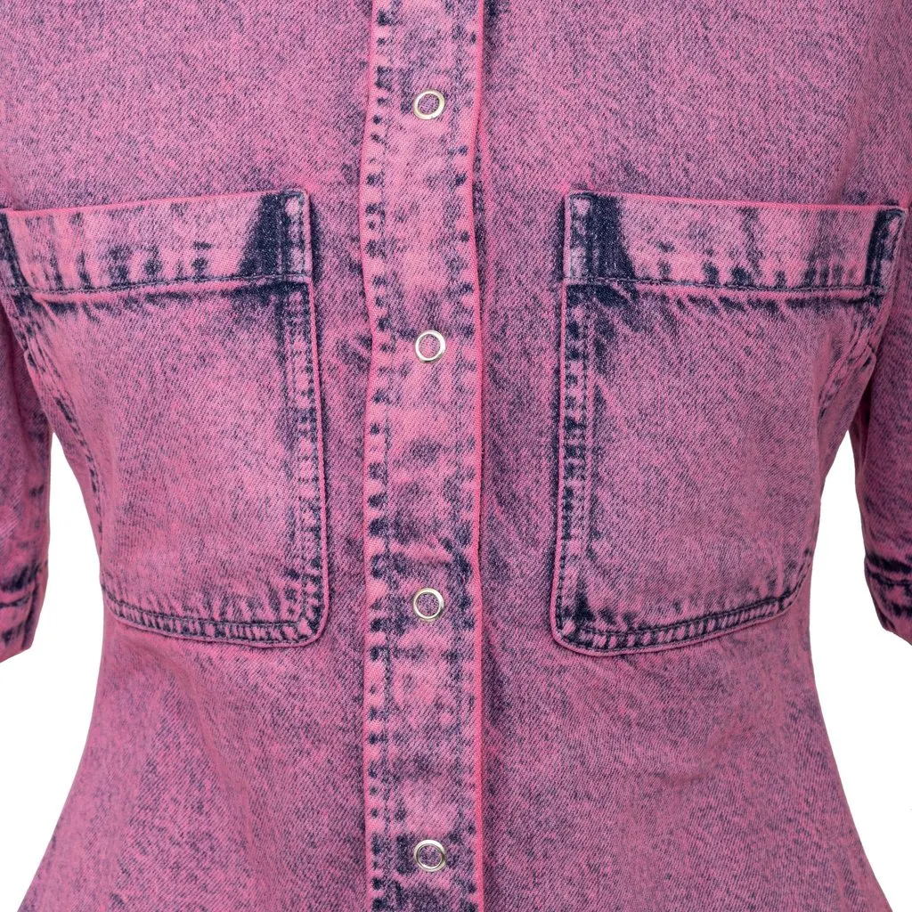 Stella McCartney Dyed Denim Shirt - '10s MultiColor Denim Good - Inside View