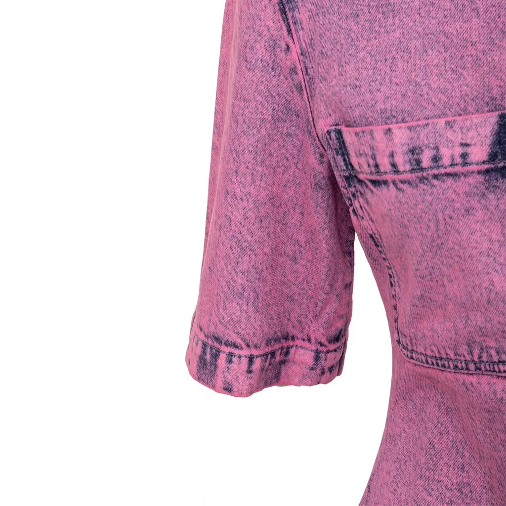 Stella McCartney Dyed Denim Shirt - '10s MultiColor Denim Good - Model View