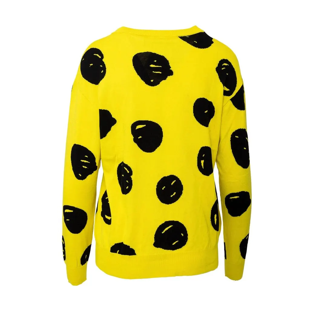 Unsigned Jeremy Scott Abstract Polka Sweatshirt - '10s Black Cotton Good - Back View