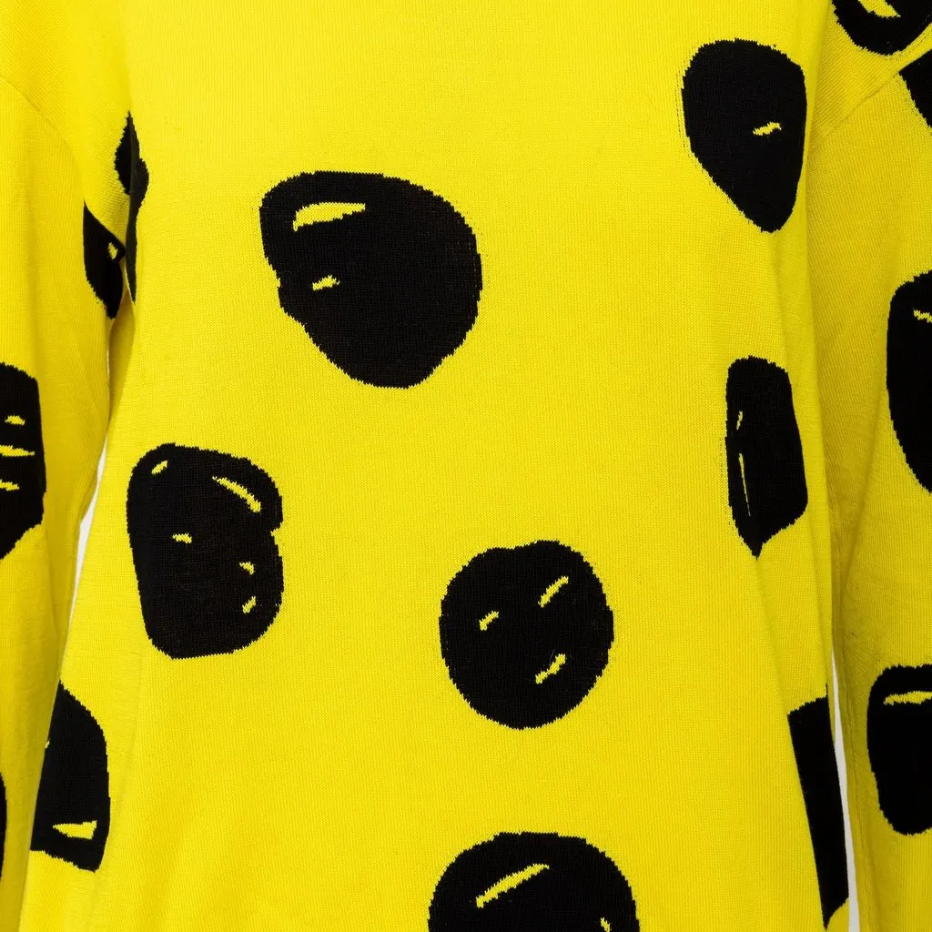 Unsigned Jeremy Scott Abstract Polka Sweatshirt - '10s Black Cotton Good - Inside View