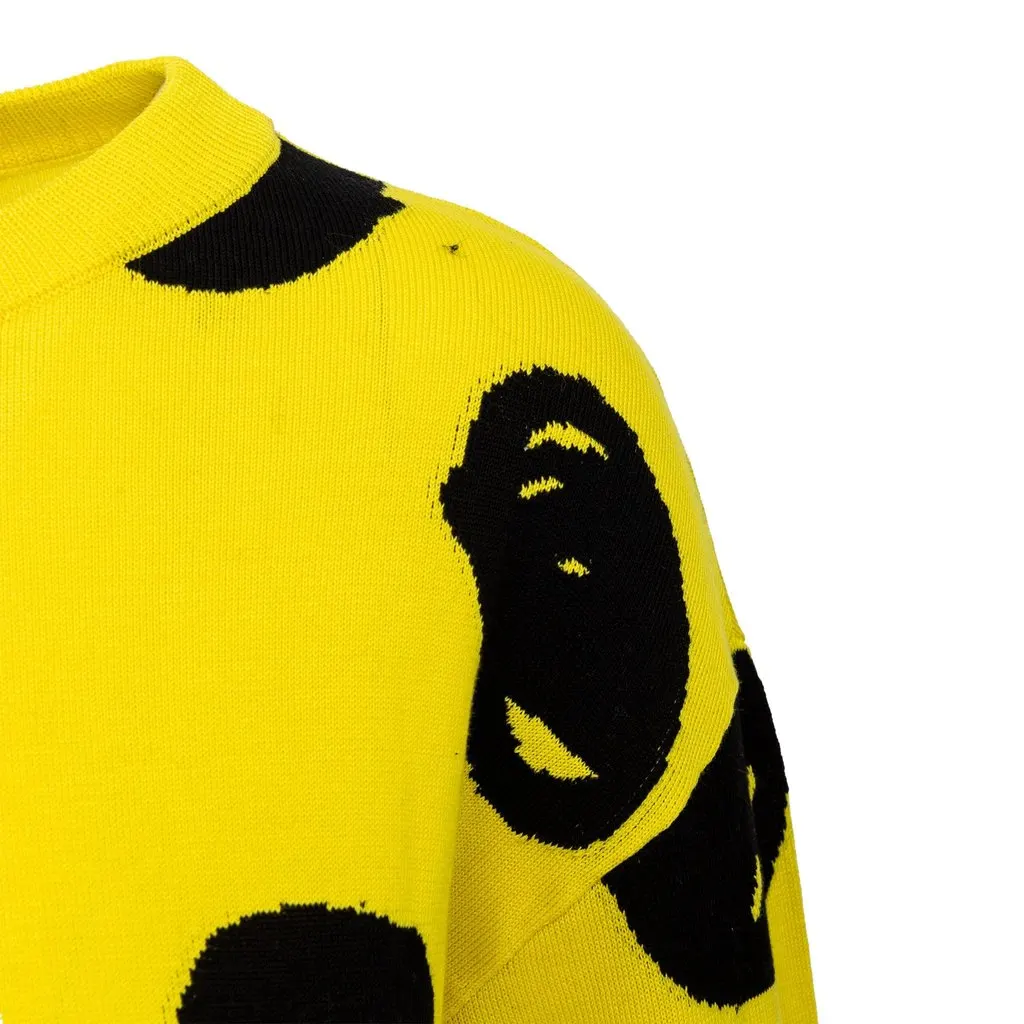 Unsigned Jeremy Scott Abstract Polka Sweatshirt - '10s Black Cotton Good - Model View