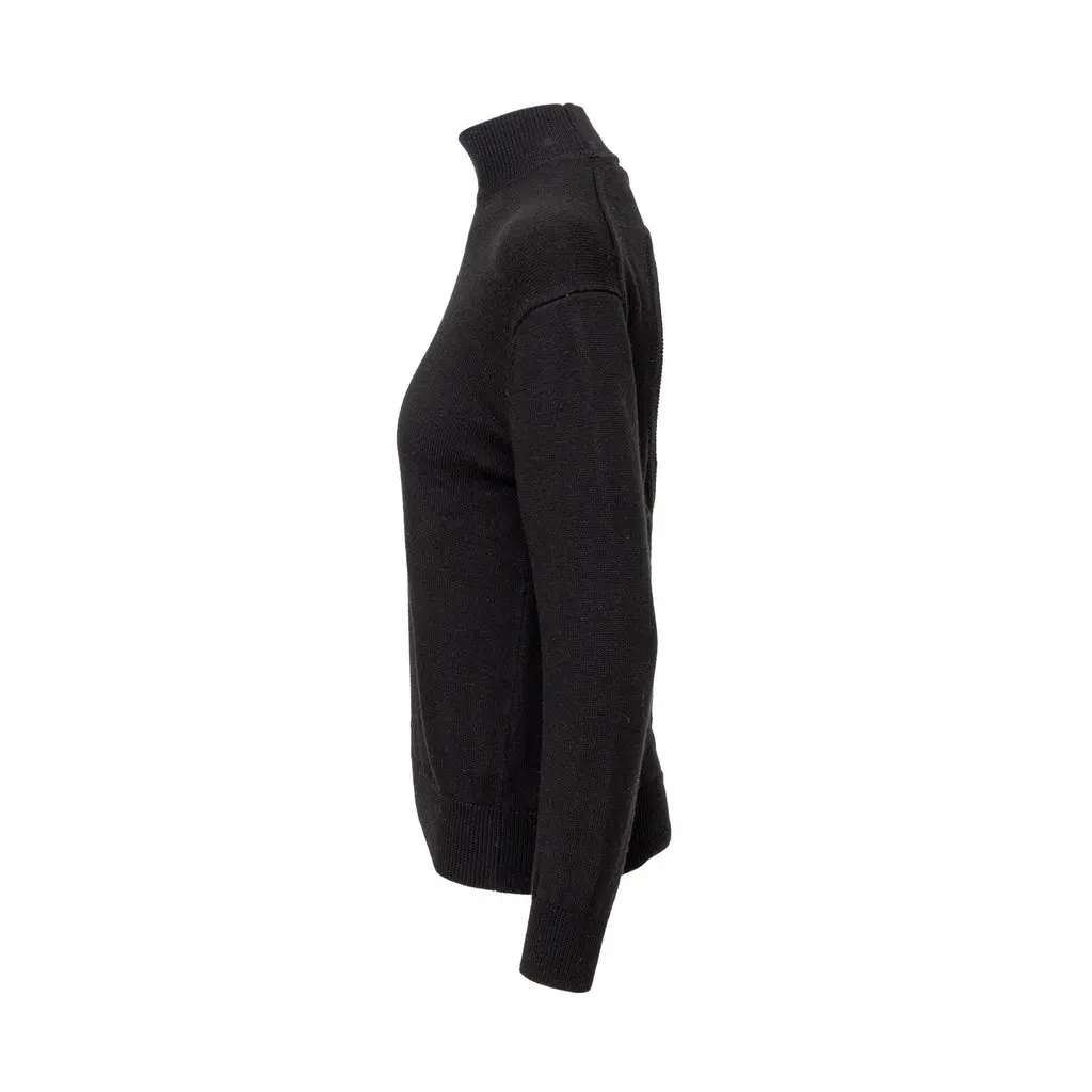 Alexander Wang Highneck Sweater - '10s Black Wool Good - Back View