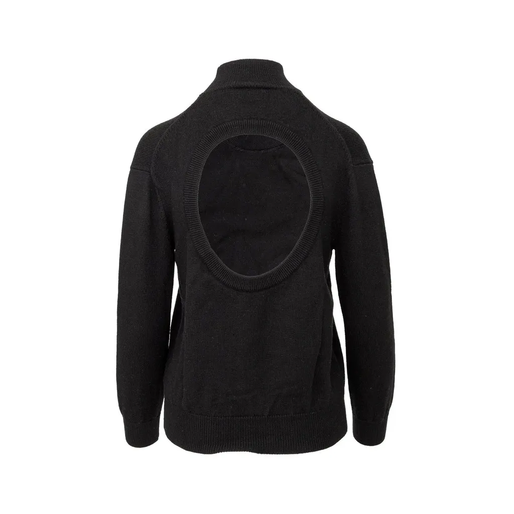 Alexander Wang Highneck Sweater - '10s Black Wool Good - Inside View