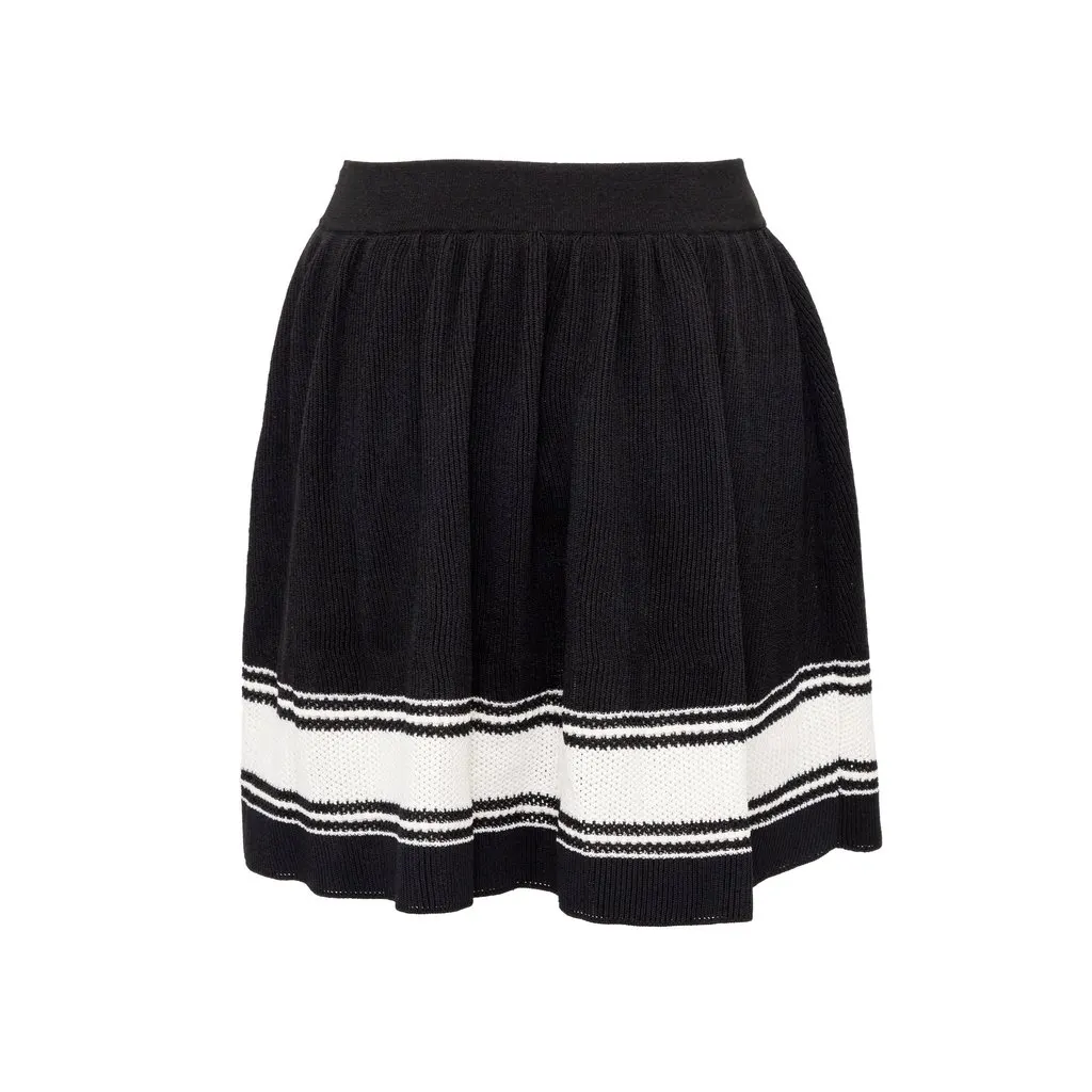 Chanel Knit Skirt - '10s White Silk Good - Inside View