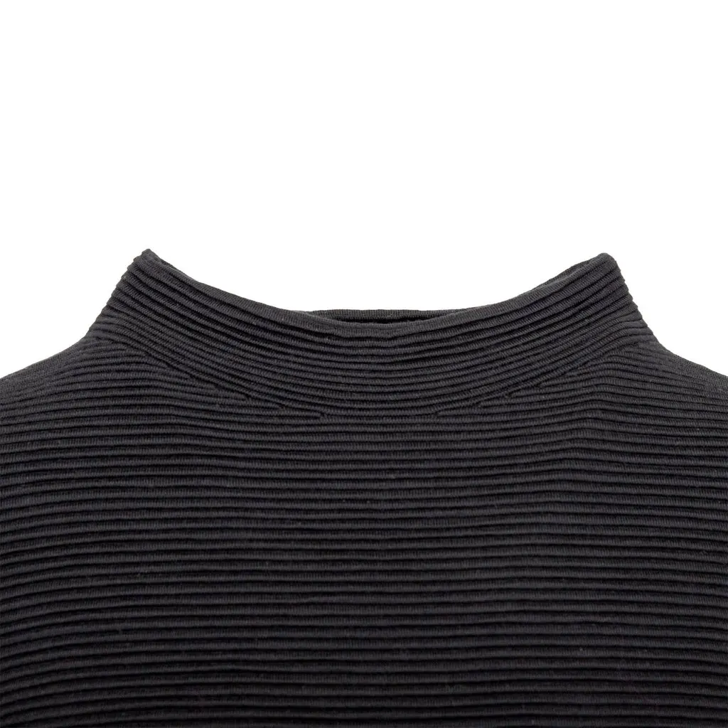 Alexander McQueen Ribbed Knit Top - '10s Black Wool Good - Inside View