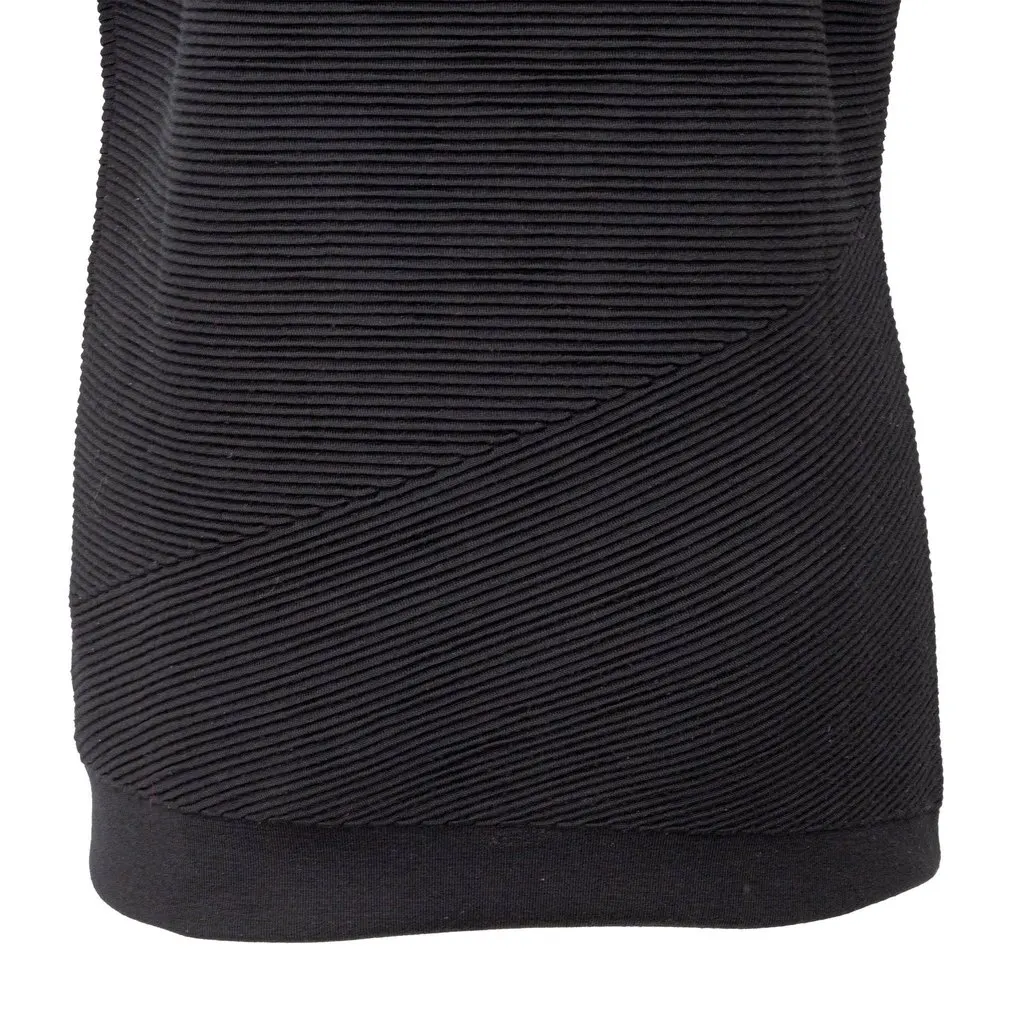 Alexander McQueen Ribbed Knit Top - '10s Black Wool Good - Model View