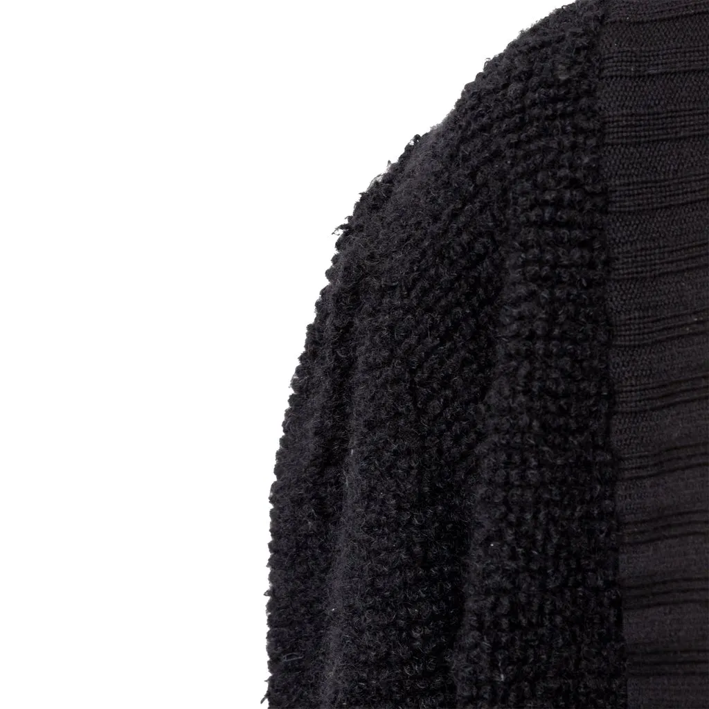 Yves Saint Laurent Tricot Cardigan - '90s Black Wool Good - Model View