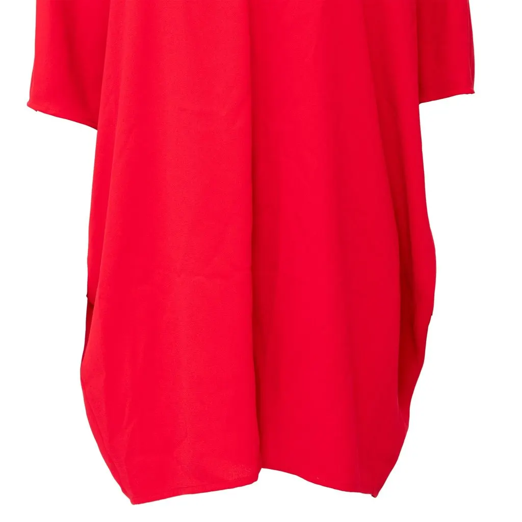 Unsigned Gianluca Capannolo Oversized Top - '10s Red Polyester Good - Model View