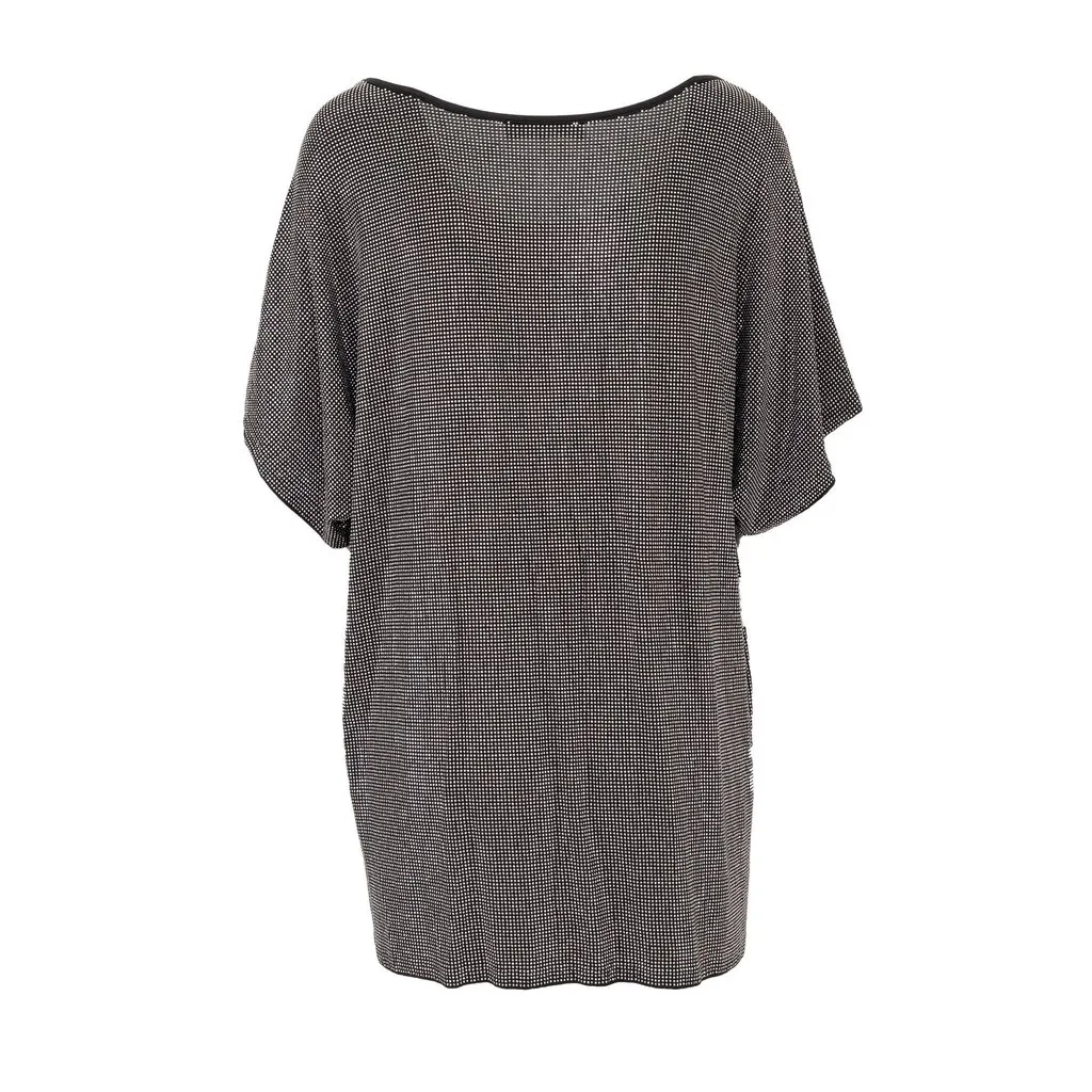 Pierre Balmain Oversized Rhinestones T-shirt - '10s Silver Good - Back View