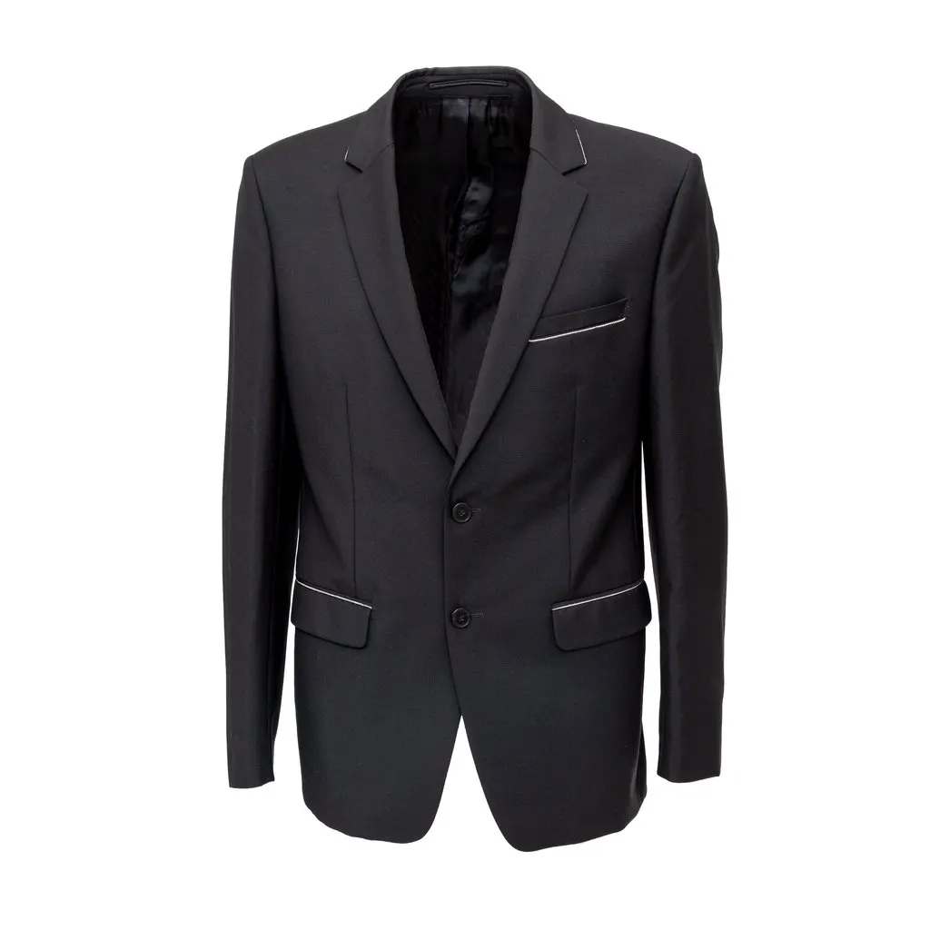 Givenchy Suit with Chain Details - '10s Black Wool Good - Back View