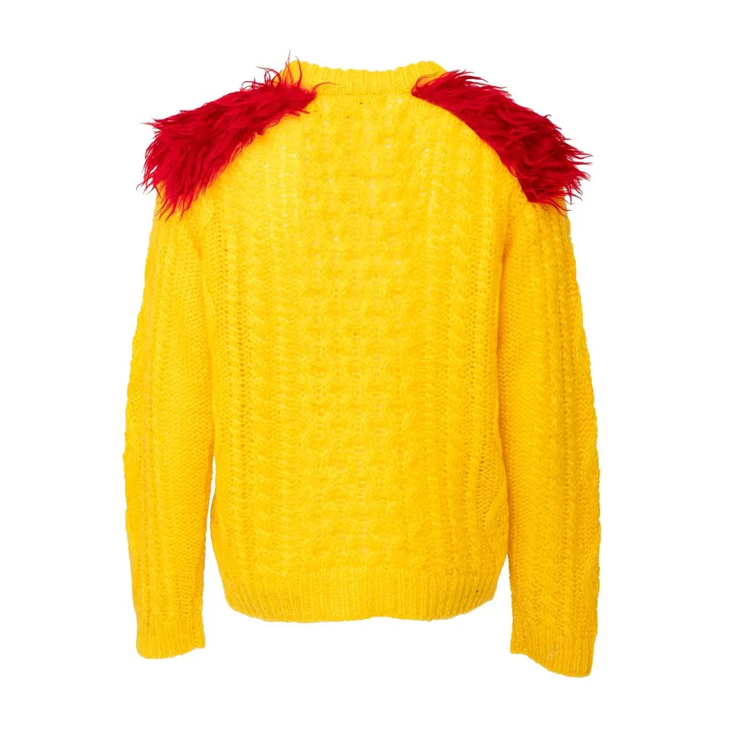 Prada Mohair Cardigan with Fur - '10s Red Wool Good - Box View