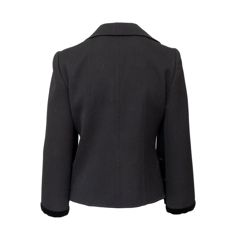 Unsigned M. Beccali Short Blazer - '90s Red Velvet Good - Inside View
