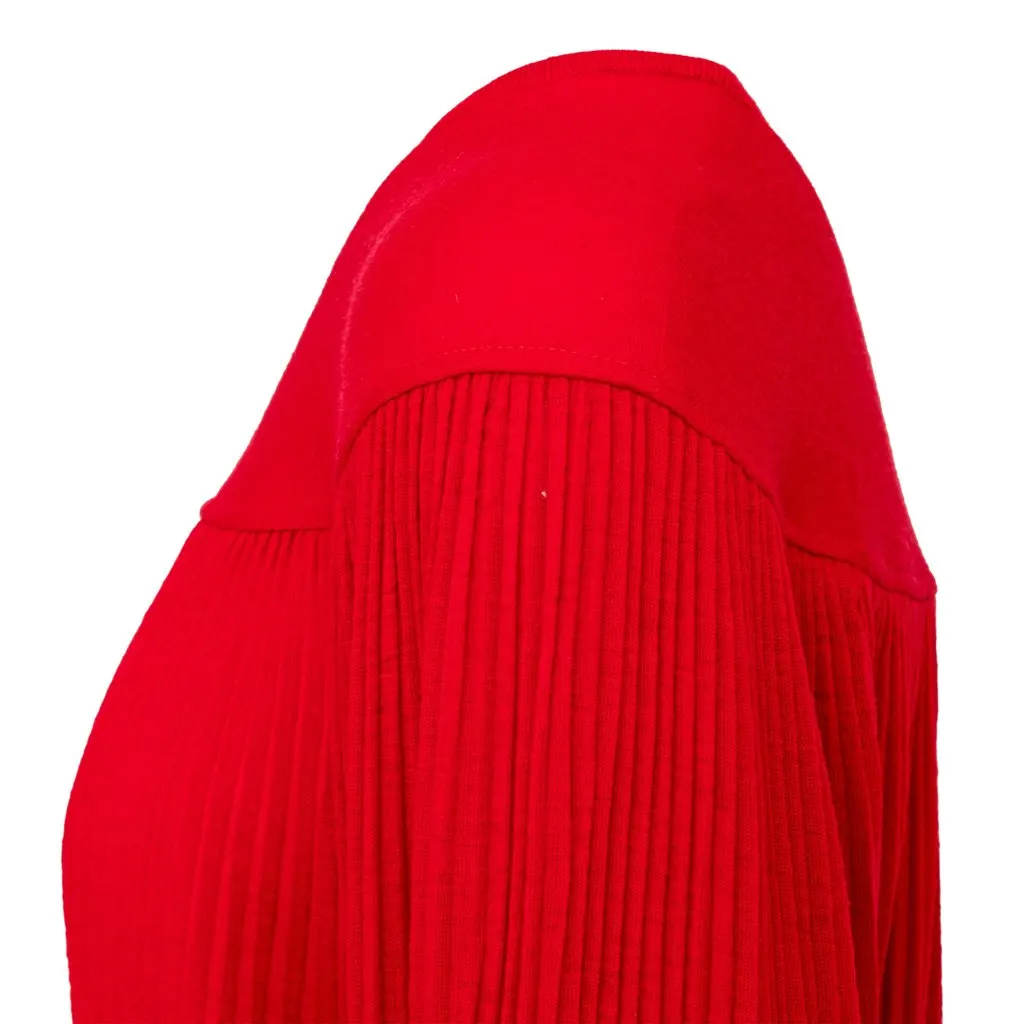 Valentino Studio Pleated Knit Top - '80s Red Wool Good - Box View