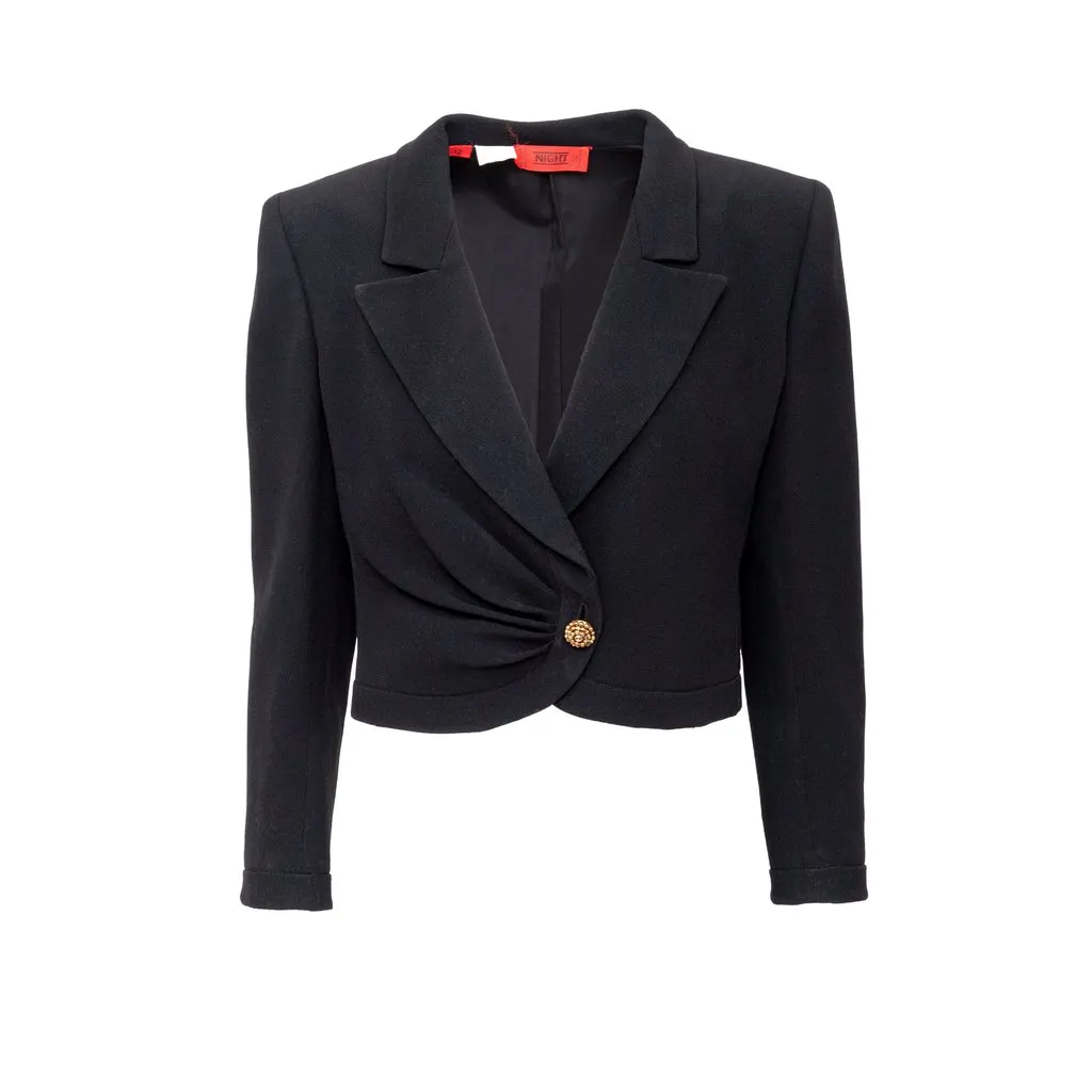 Valentino Night Short Blazer - '80s Black Good - Front View