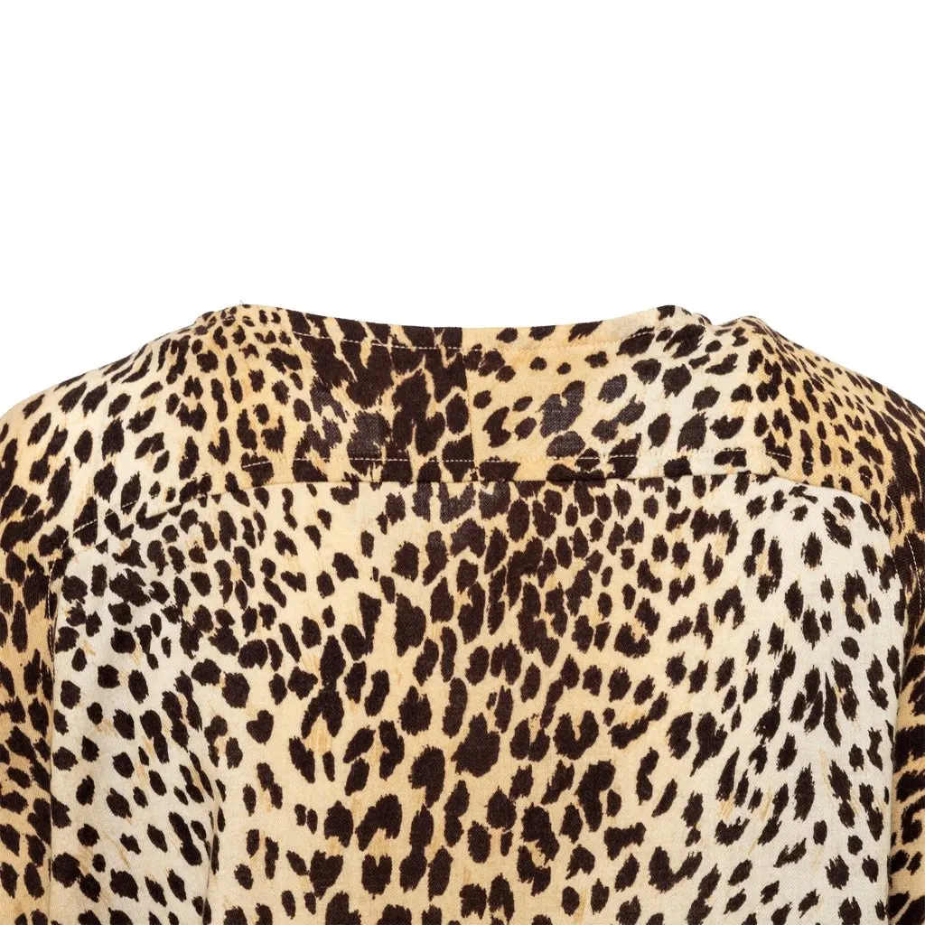 Valentino Miss V Leopard Print Top - '90s MultiColor Wool Good - Inside View