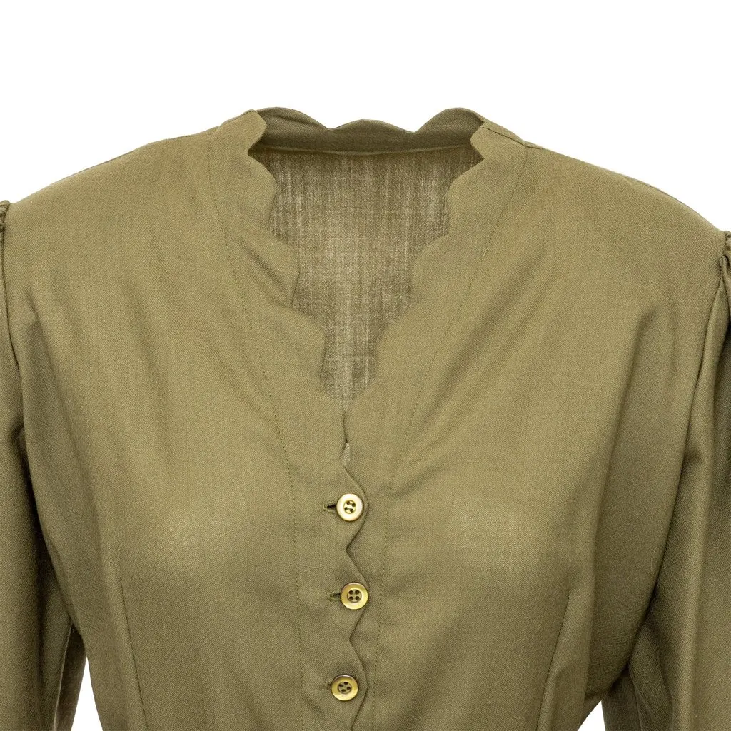 Unsigned Green Top - '90s Green Cotton Good - Model View