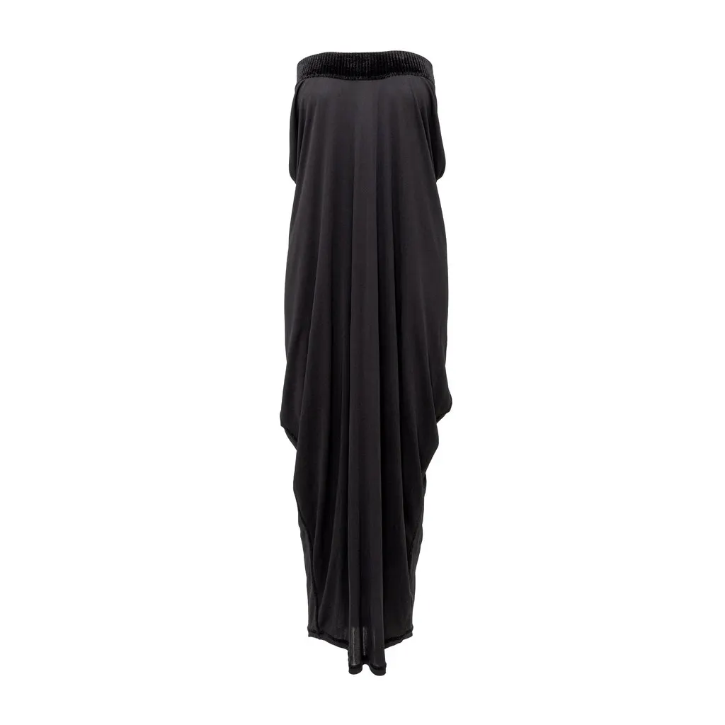 Jean Paul Gaultier Off-shoulder Dress - '00s Black Velvet Good - Front View