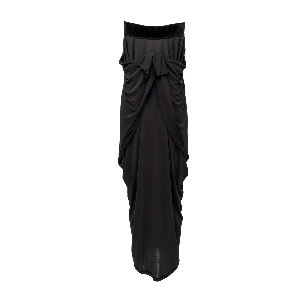 Jean Paul Gaultier Off-shoulder Dress - '00s Black Velvet Good - Back View
