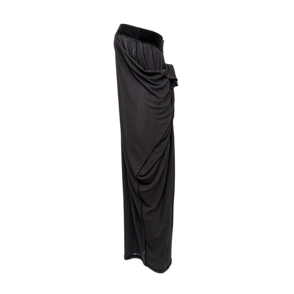 Jean Paul Gaultier Off-shoulder Dress - '00s Black Velvet Good - Inside View